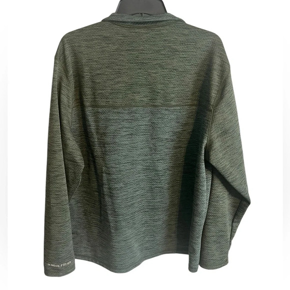 Men’s G.H. Bass & Co Athletic 1/4 Zip Pullover Jacket Lg Heathered Green 2 Tone - Picture 4 of 10